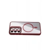 Mey İthalat®  Samsung Galaxy S25 Remim Lensli Magsafe Standlı Kapak - Bordo