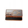 Mey İthalat®  Samsung Galaxy S26 Plus Joke Simli Magneticsafe Kılıf - Turuncu