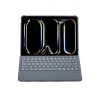 Mey İthalat®  T5504D iPad Pro 11 (2024) Kılıf Palermo Ledli Klavyeli Standlı Tablet Kılıfı - Siyah