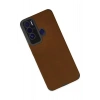 Mey İthalat® Tecno Pova Neo Kılıf Loop Deri Silikon - Kahverengi