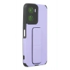 Mey İthalat®  Vivo Y16 Kılıf Mega Standlı Silikon - Lila