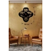 Mey İthalat® Vosvos ve Retro Araba Temalı Ahşap Duvar Saati - 40x40 cm Lazer Kesim
