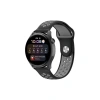 Mey İthalat® Watch 20mm Spor Delikli Kordon - Siyah-Gri