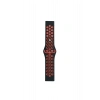 Mey İthalat® Watch 20mm Spor Delikli Kordon - Siyah-Kırmızı