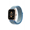 Mey İthalat® Watch 22mm Hasırlı Cırtcırtlı Kordon - Turkuaz