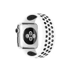 Mey İthalat®   Watch 38mm Ayarlı Delikli Silikon Kordon - Beyaz-Siyah