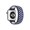 Mey İthalat® Watch 38mm Ayarlı Delikli Silikon Kordon - Lacivert-Beyaz