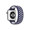Mey İthalat® Watch 38mm Ayarlı Delikli Silikon Kordon - Lacivert-Beyaz