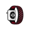 Mey İthalat® Watch 38mm Ayarlı Delikli Silikon Kordon - Siyah-Kırmızı