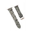 Mey İthalat® Watch 38mm Creeper Desenli Kordon - Siyah