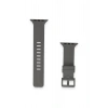 Mey İthalat® Watch 38mm KR408 Çizgili Silikon Kordon - Koyu Gri