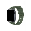 Mey İthalat® Watch 38mm KR408 Çizgili Silikon Kordon - Koyu Yeşil