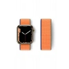 Mey İthalat® Watch 42mm Hasırlı Cırtcırtlı Kordon - Turuncu