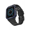 Mey İthalat® Watch 42mm KR401 Silikon Kordon - Siyah-Mavi
