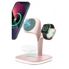 Mey İthalat®  YM-UD22 Kablosuz Şarj Masaüstü Set - Pembe