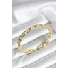Mey İthalat® Zincir Model Gold Renk Pirinç Kadın Bileklik