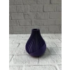 Mor Çizgili Dekoratif Vazo 11 cm Modern Tasarım Aksesuar