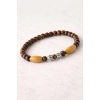 Oval Bambu Ahşap Bileklik 6 mm