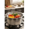 Paslanmaz Çelik Katlanabilir Buharda Pişirme Ve Haşlama Aparatı 27 cm