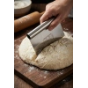 Paslanmaz Çelik Ölçü Rehberli Hamur Kesici & Hamur Şekillendirici Spatula (11x14 cm)