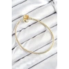 Pirinç Charm Topcuk Model Gold Renk Kadın Bileklik