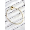 Pirinç Charm Zirkon Taşlı Yonca Model Gold Renk Kadın Bileklik