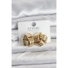 Pirinç Sarmal Gold Renk Kadın Küpe