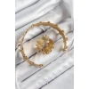 Pirinç Topcuk Model Gold Renk Bileklik Yüzük Set