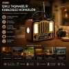 ŞARJLI - NOSTALJİ BLUETOOTH İBRELİ FM RADYO MP3 USB - TF PLAYER SPEAKER PL-4702 (5468)