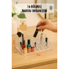 Şeffaf 16 Bölmeli Makyaj Organizeri Düzenleyici 12×22×8 cm