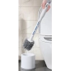 Silikon Deterjan Hazneli Esnek Tuvalet Fırçası - Banyo Temizliği İçin
