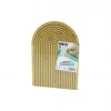 YARIM DAİRE  ÇİFT TARAFLI=DÜZ - KANALLI AHŞAP BAMBU SUNUM TEPSİ 22X32CM (5468)