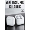 Yeni Nesil Pro Bluetooth Kulaklık Uzun Pil Ömrü Beyaz