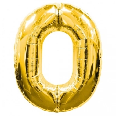 0 Rakamlı Folyo Balon Gold Renk  40 İnç