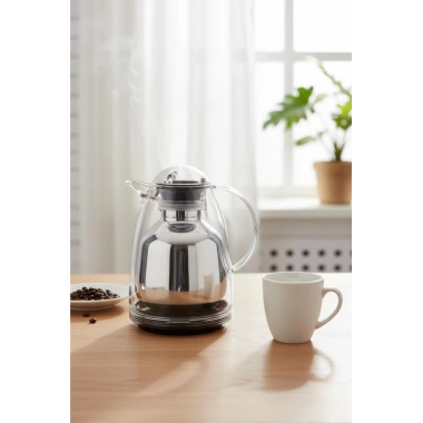 1 Lt Akrilik Şeffaf Çay Termosu 12 Saat Sıcak 24 Saat Soğuk