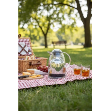 1 Lt Akrilik Şeffaf Çay Termosu 12 Saat Sıcak 24 Saat Soğuk