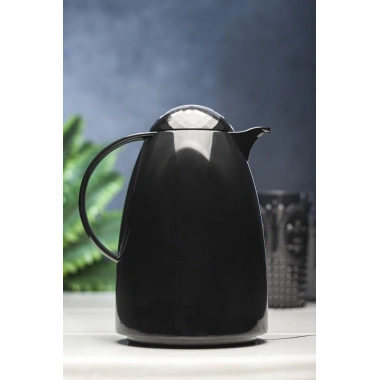 1 Lt Akrilik Siyah Çay Termosu 12 Saat Sıcak 24 Saat Soğuk-2828