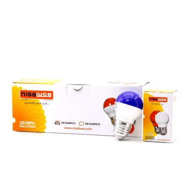 10 ADET 1W E27 MAVİ YUVARLAK GECE LAMBASI LED AMPUL EAMP-075 (5468)