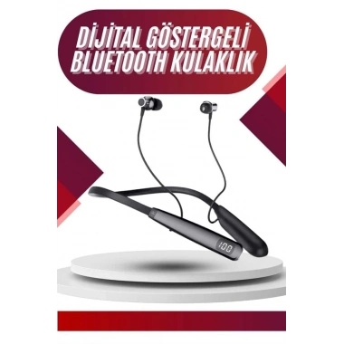 100 Saat Bluetooth Kulaklık Dijital Göstergeli ANC Özelliği Kablolu