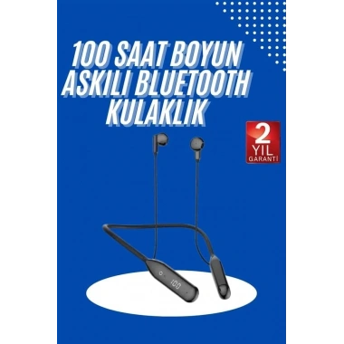 100 Saat Kablolu Boyun Askılı Dijital Göstergeli Bluetooth Kulaklık
