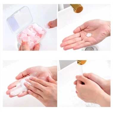 100 Yaprak Eriyen Mini Parfümlü Kağıt Sabun (5468)