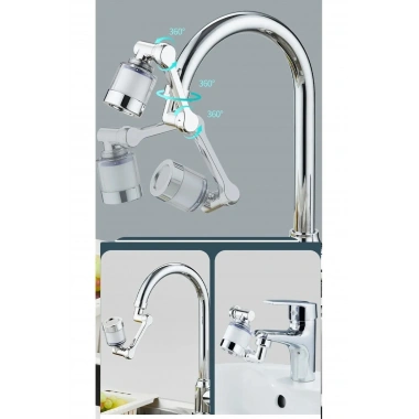1080 ° Derece Dönebilen Filtreli Lavabo Musluk Başlığı