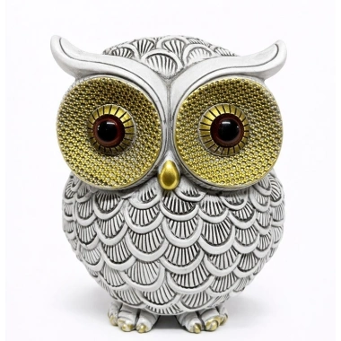 10x7 cm Polyester Baykuş Figürü