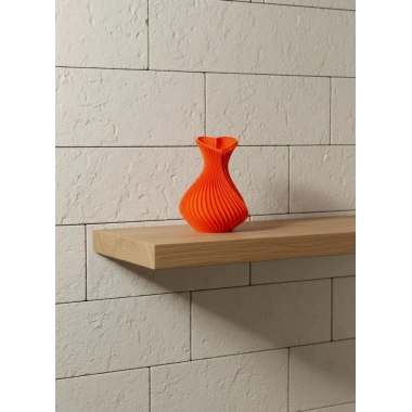 11 cm Turuncu Kalp Formlu Mini Vazo Estetik Dekoratif Obje