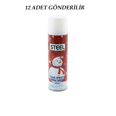 12 ADET STEEL MAX KAR SPREYİ 200ML (5468)