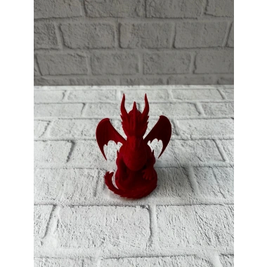 12 cm Kırmızı Ejderha Figürü Koleksiyonluk Dekoratif Biblo