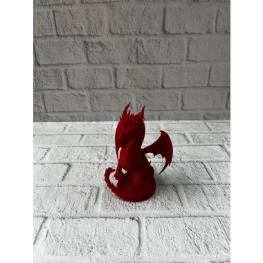 12 cm Kırmızı Ejderha Figürü Koleksiyonluk Dekoratif Biblo