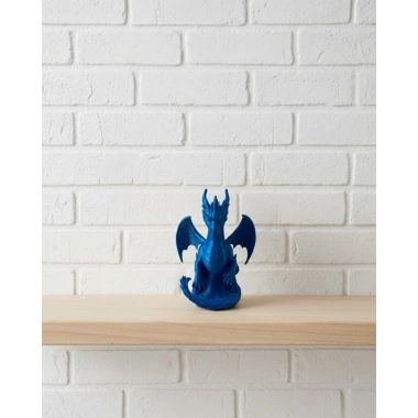 12 cm Mavi Ejderha Figürü Koleksiyonluk Dekoratif Biblo