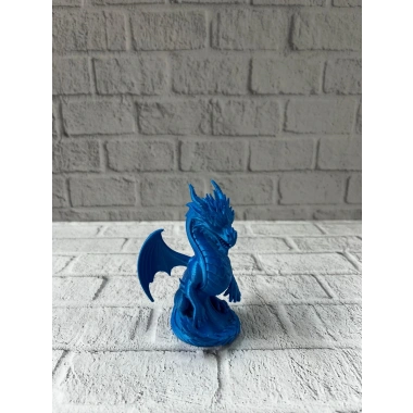 12 cm Mavi Ejderha Figürü Koleksiyonluk Dekoratif Biblo