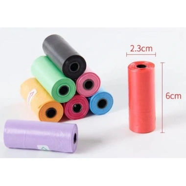 12li Köpek Dışkı Poşeti Düz Renkli Set